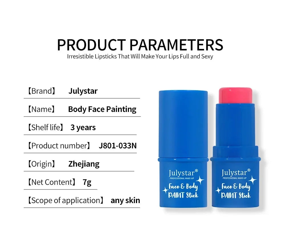 Halloween Face Body Painting Stick Cream Waterproof UV Light Neon Green Purple Pink Black White Paint Party Art Makeup