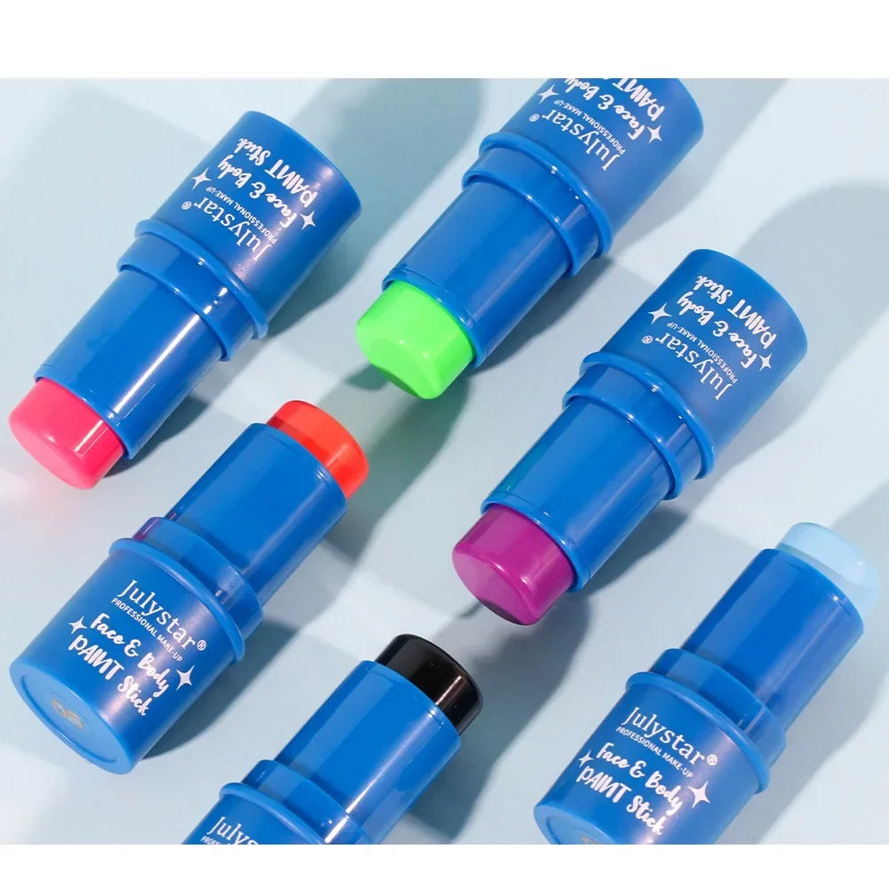 Halloween Face Body Painting Stick Cream Waterproof UV Light Neon Green Purple Pink Black White Paint Party Art Makeup