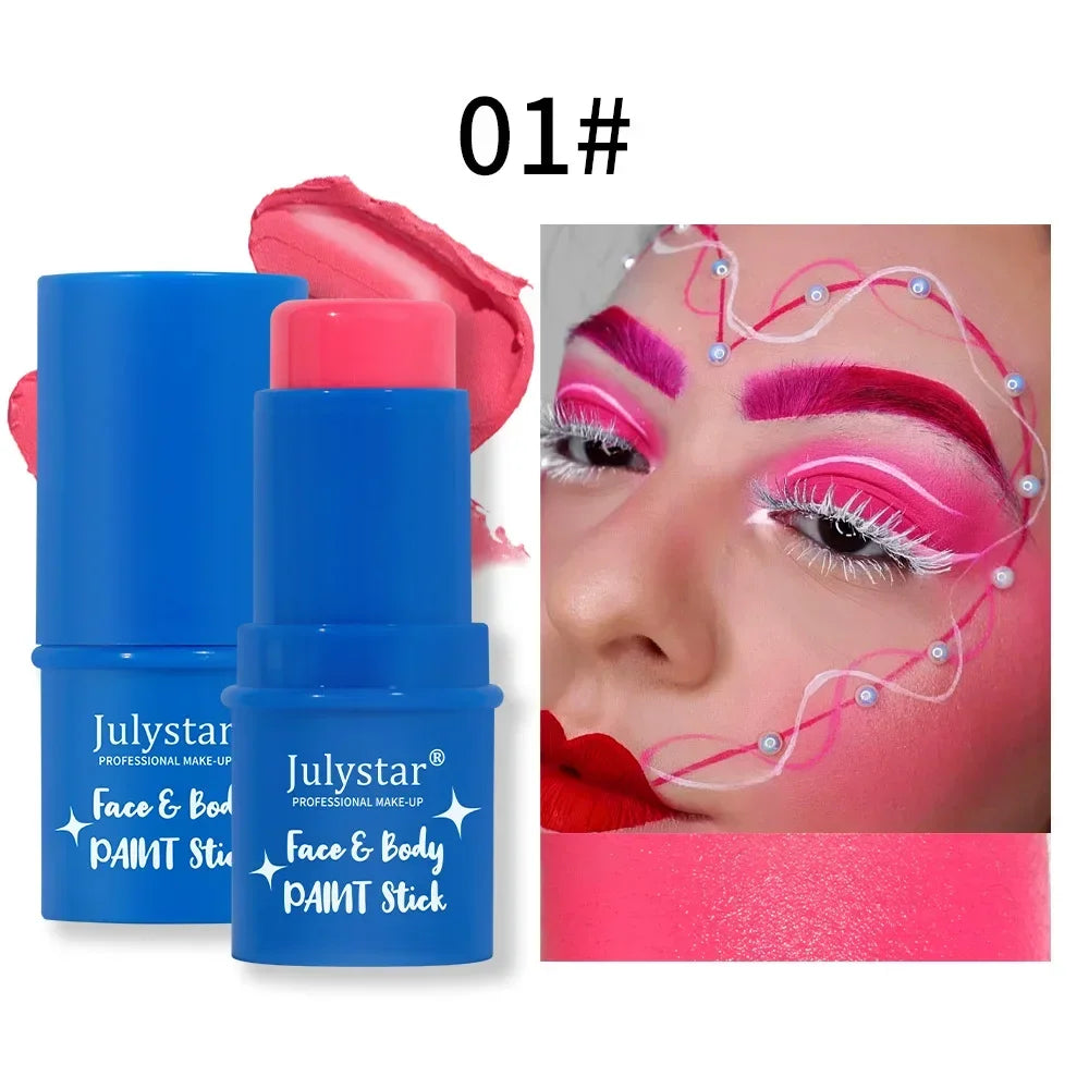 Halloween Face Body Painting Stick Cream Waterproof UV Light Neon Green Purple Pink Black White Paint Party Art Makeup