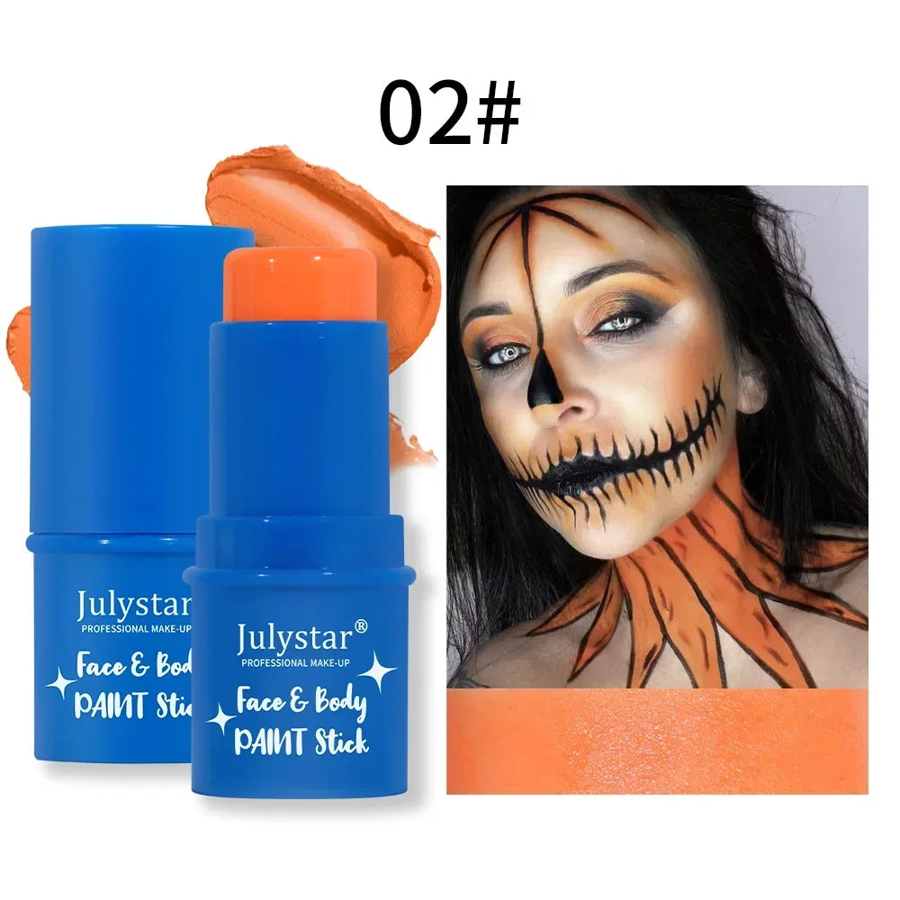 Halloween Face Body Painting Stick Cream Waterproof UV Light Neon Green Purple Pink Black White Paint Party Art Makeup