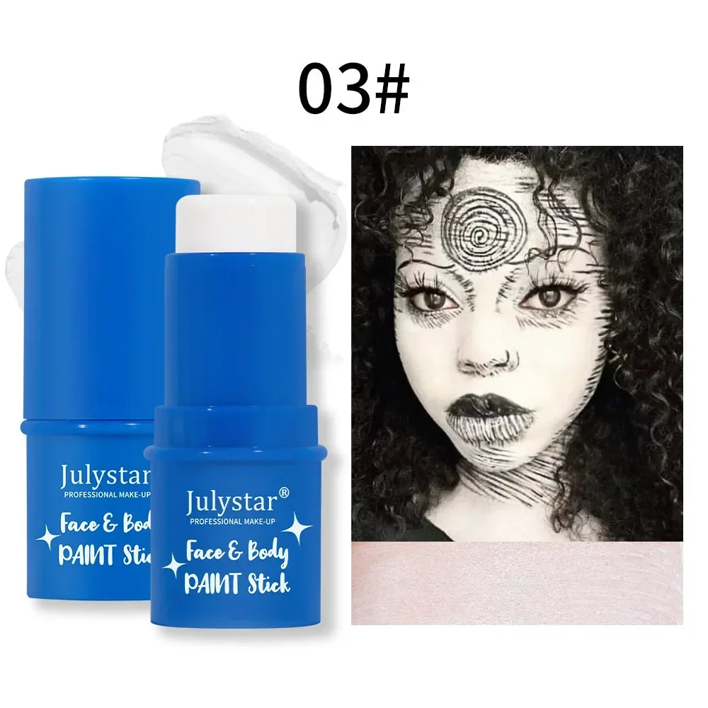 Halloween Face Body Painting Stick Cream Waterproof UV Light Neon Green Purple Pink Black White Paint Party Art Makeup