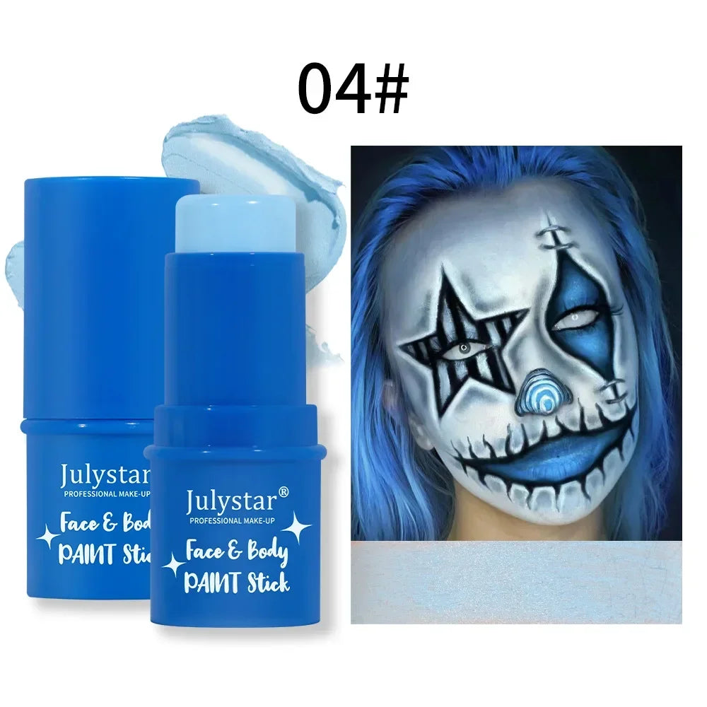 Halloween Face Body Painting Stick Cream Waterproof UV Light Neon Green Purple Pink Black White Paint Party Art Makeup